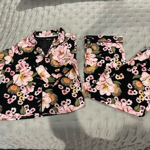 Room Service Silk Floral Pajama Set